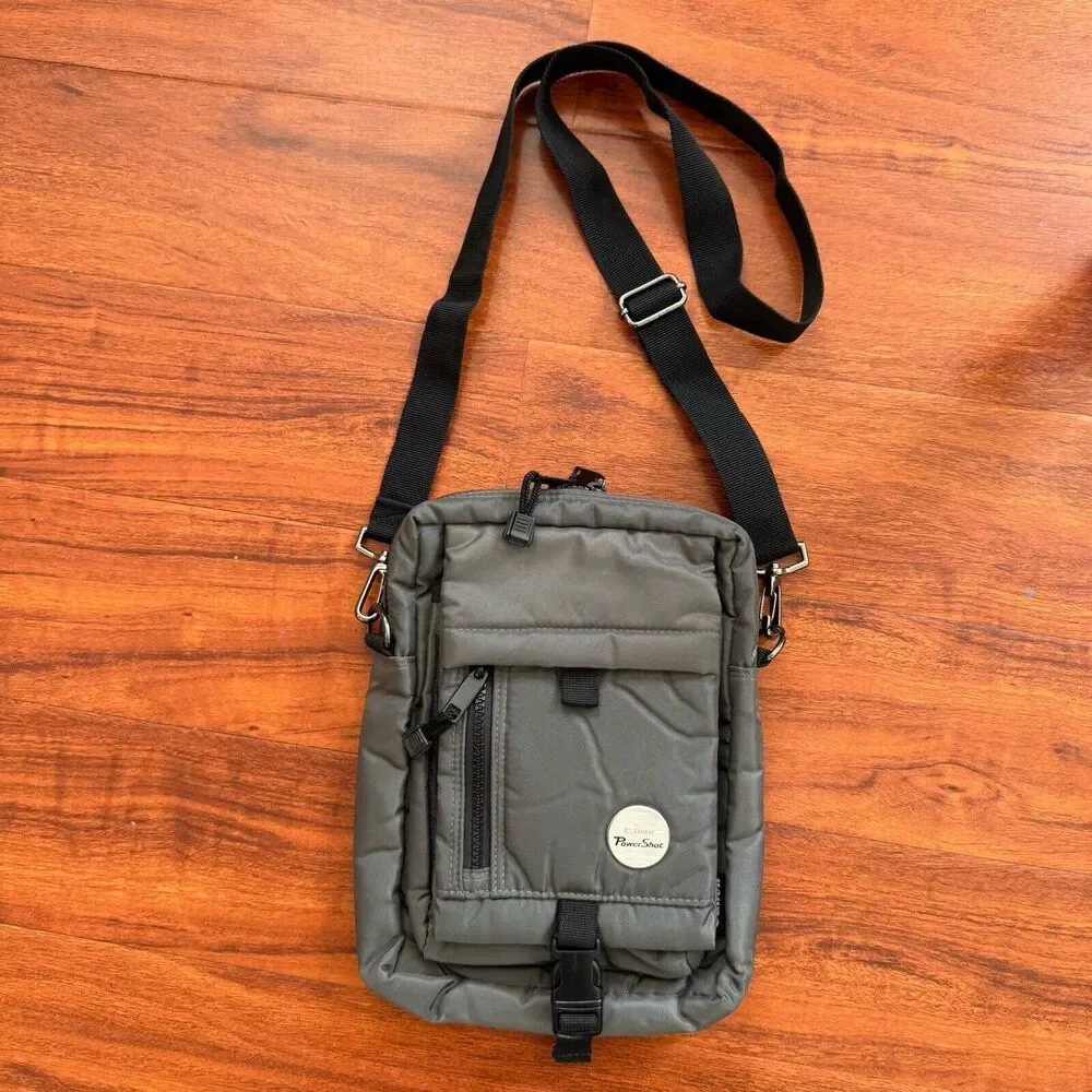 CANON Shoulder Camera Bag Power‎ Shot Dark Gray Medium Case Holster Satchel aa87